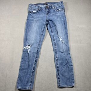 Kut from the Kloth Jeans Womens 4P Blue Skinny Low Rise KP560PA2SF Distressed